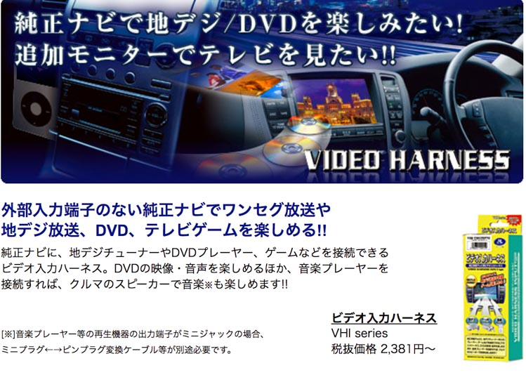 ビデオ入力ハーネスの画像